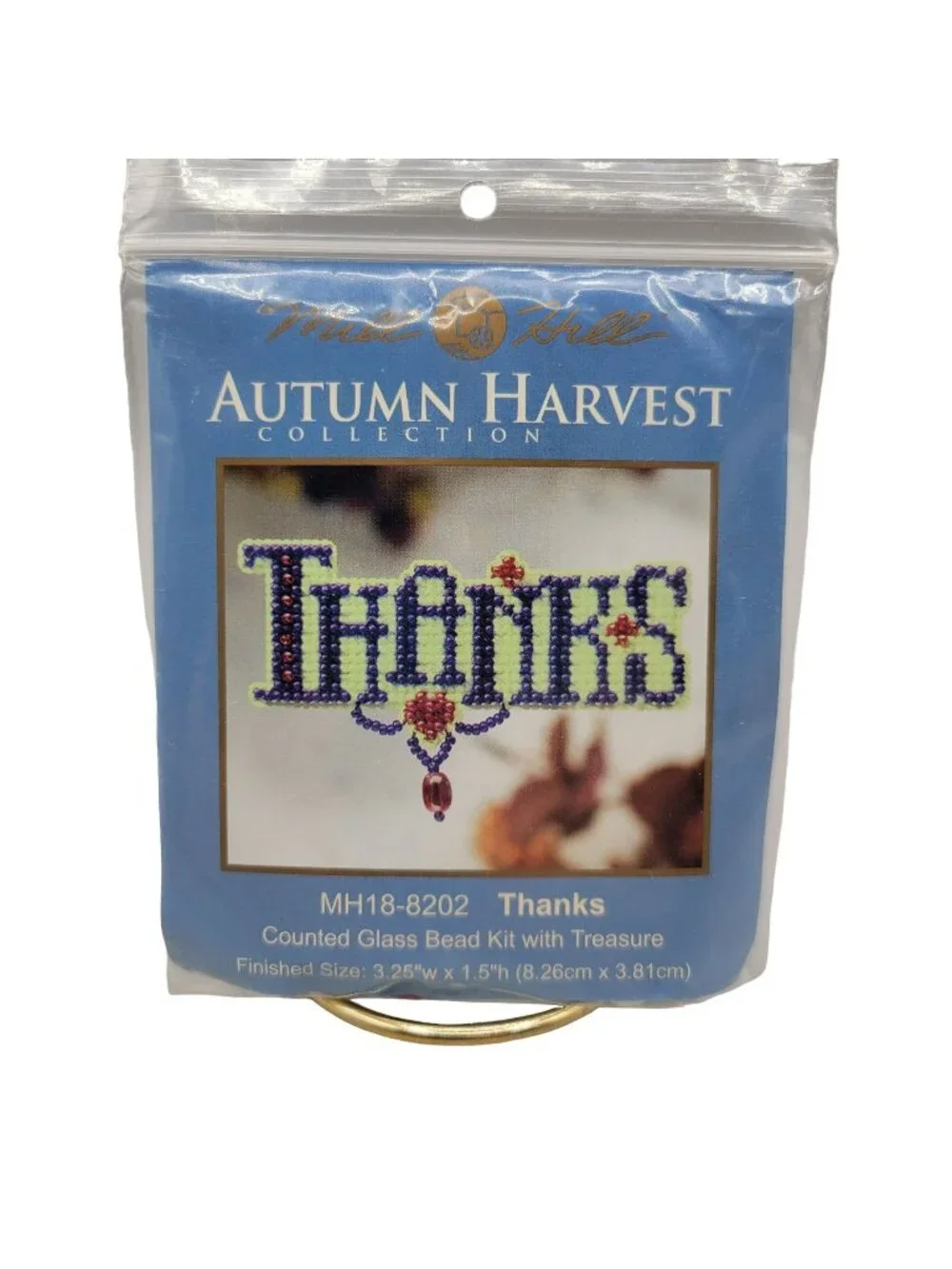 Glass Bead Kit Thanks Autumn Harvest Collection New Mill Hill Beading Kit